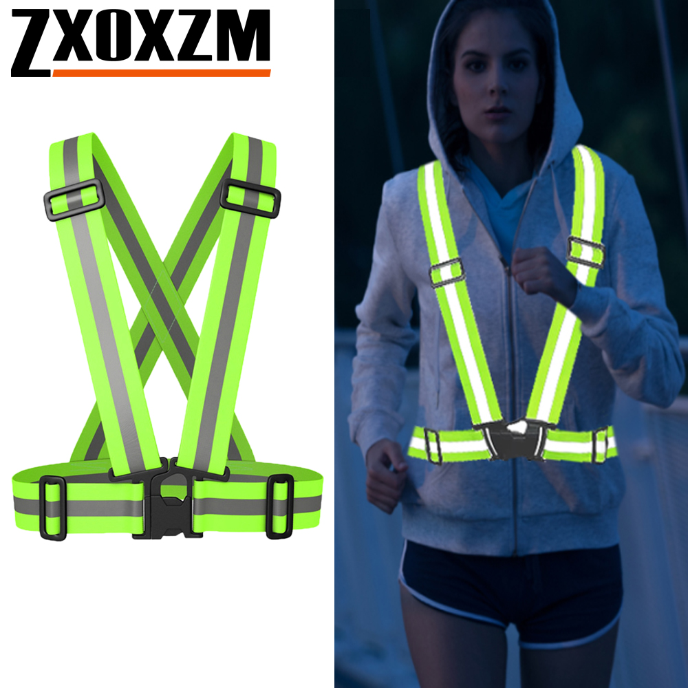 Reflective Running Jacket - 1 шт., жилет для ночного бега,